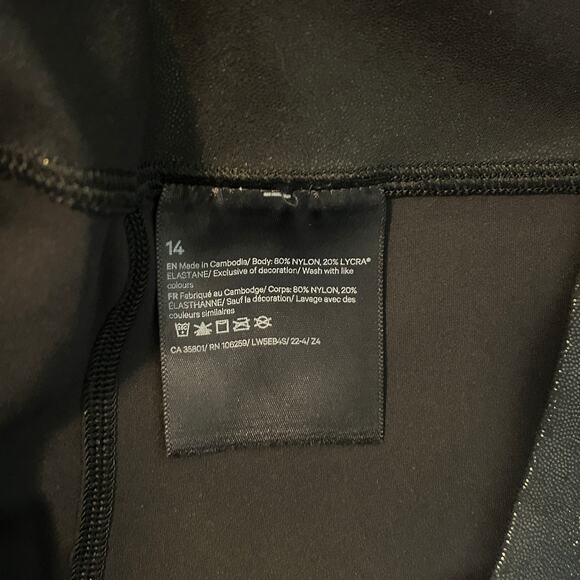 Lululemon Align High-Rise Pant 25" Shine Black Sz 14 - Picture 7 of 9